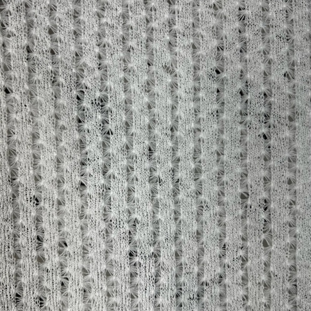 FLORAL+ FEMME black white abstract print tank knit/crochet top size small - Picture 6 of 11